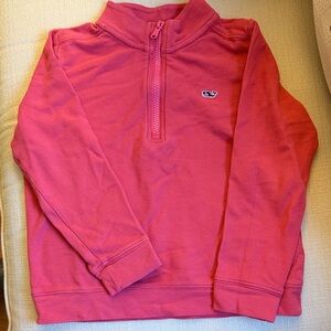 Vineyard Vines Kids Coral Quarter-Zip Sweatshirt